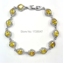 New 2017 Fashion Jewelry Charm Bracelet White Gold color CZ Mona Lisa Sweet Heart Love Zircon Bracelet For Women