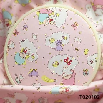 Apparel Sewing Cotton Fabric for Sewing  Patchwork Pink Girl Cartoon Twill Fabrics Meter DIY Dolls Cloth Textile Tilda Tissu