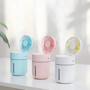 

400ml USB Fan with Air Humidifier Mini USB Aroma Essential Oil Cooling Fan Cooling Air Humidifier