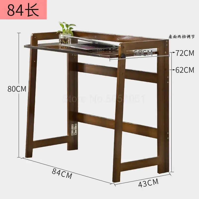 Бамбуковый внутренний складной компьютерный стол, домашний современный простой офисный стол Nanzhu, письменный стол, сборный стол - Цвет: fy1