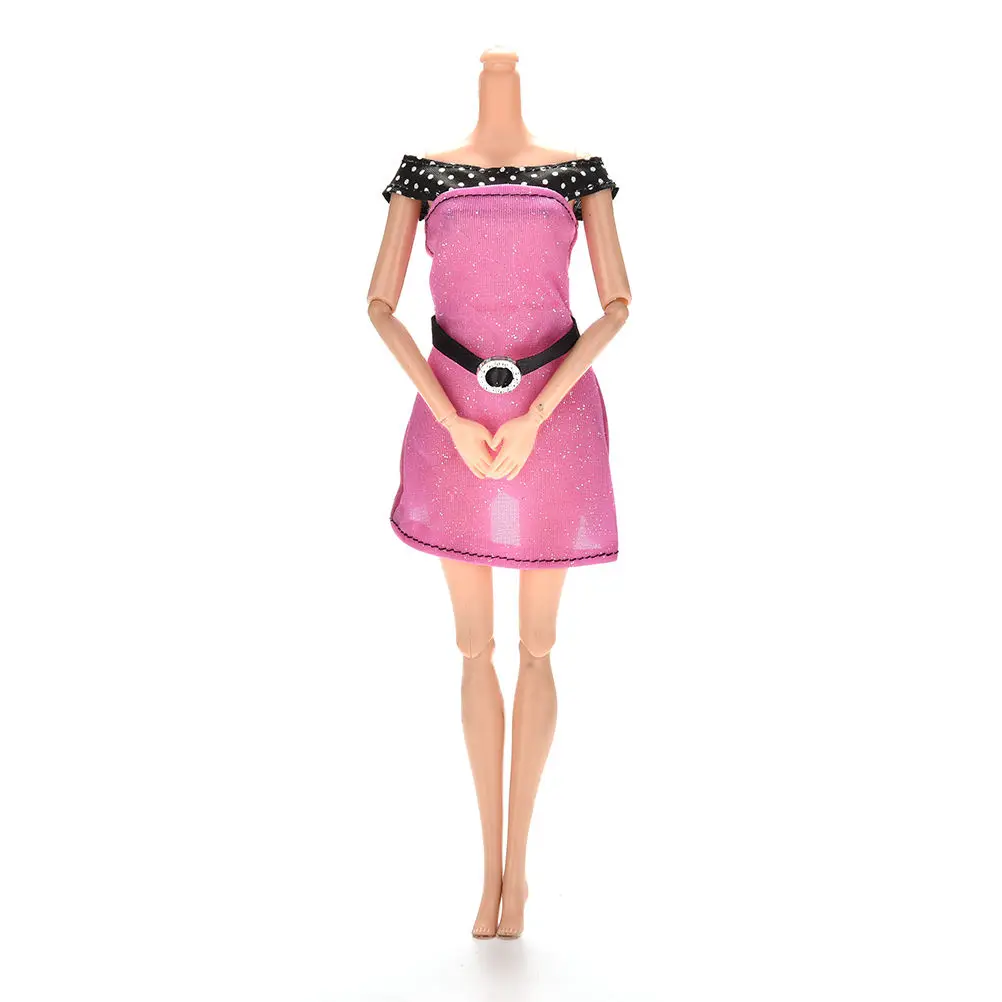 

1PCS Handmade Doll Dress for Dress Fashion Fitness Party Mini Dress for Dolls Clothes Kids Xmas Gift