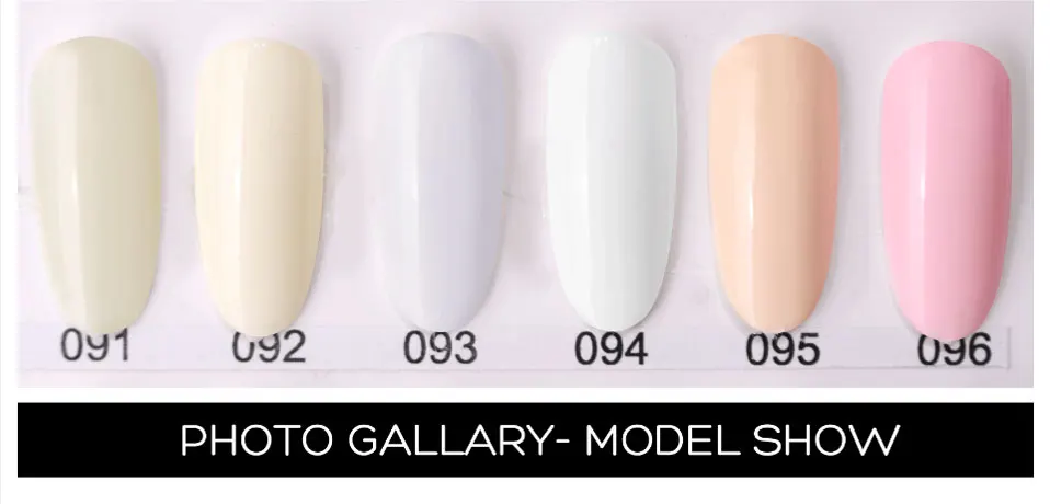 Beautilux 1pc Light White Ivory Beige Color Soak Off UV LED Gel Nail Polish Nails Gel Polish Lacquer Varnish Enamel 10ml (3)