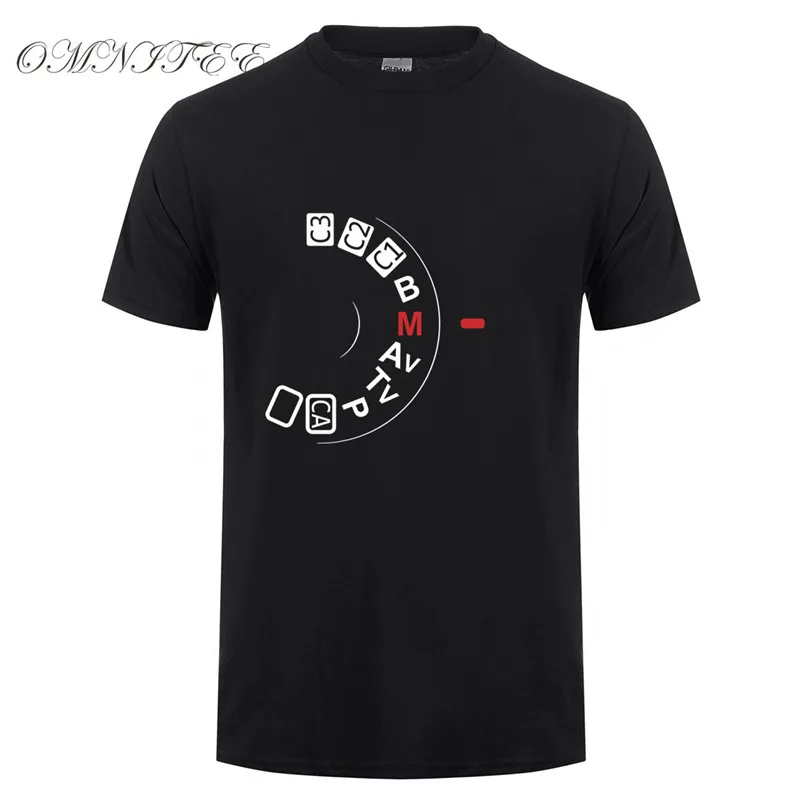 

Summer Fashion Camera Button Shoot Manual T Shirt Men Short Sleeve Cotton Photography T Shirts Men Camisetas T-shirt OT-828