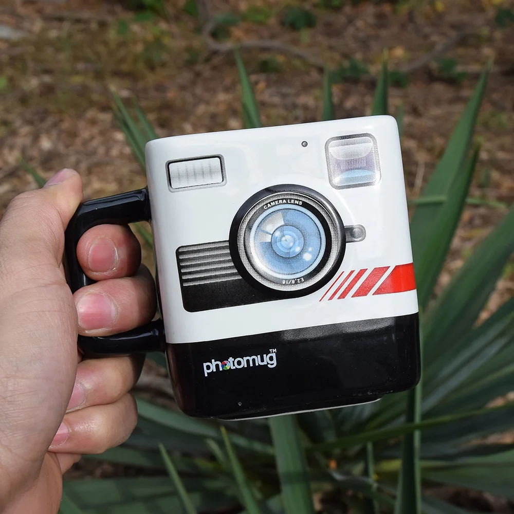 Оригинальная горчично керамическая кружка с фотокамерой Polaroid английская модель