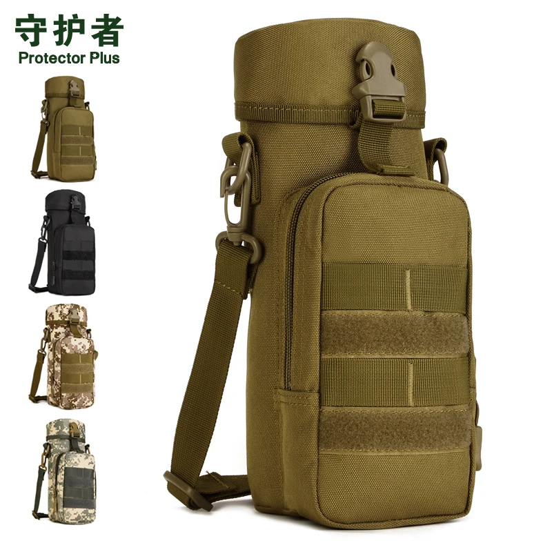 Protector Plus A011 Outdoor Sports Bag Camouflage Nylon Tactical Military Molle EDC Pouch Belt Pouch Kettle Pack 750ml 800ml