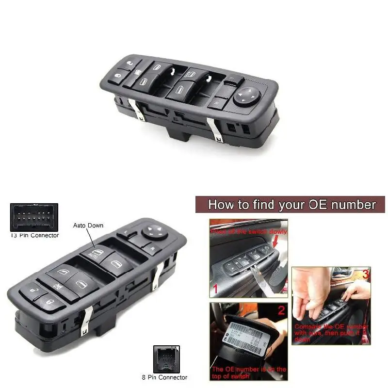 Car Door Lock Window Switch Master Power Button 4602632AG For Dodge Jeep Journey 88 XR657