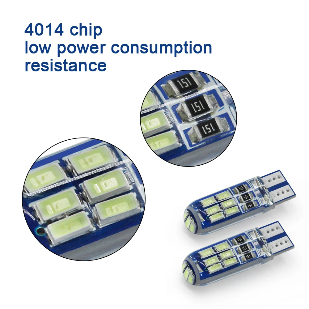 Современные Автомобильные светодиодные лампы W5w 2 шт. T10 194 4014 15smd Silica 168 12 В