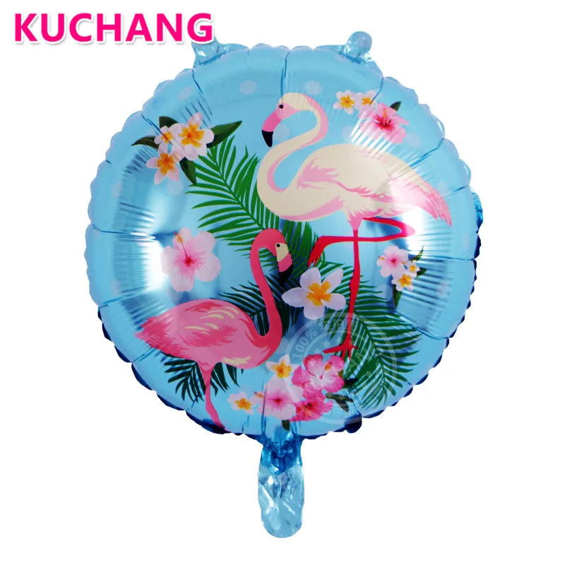 1 шт. Jumbo Фламинго тропический коктейль напиток шар кактус XOXO бутылка для губ фольга Globos Baby свадебный душ День Рождения Декор - Цвет: 18inch blue flamingo