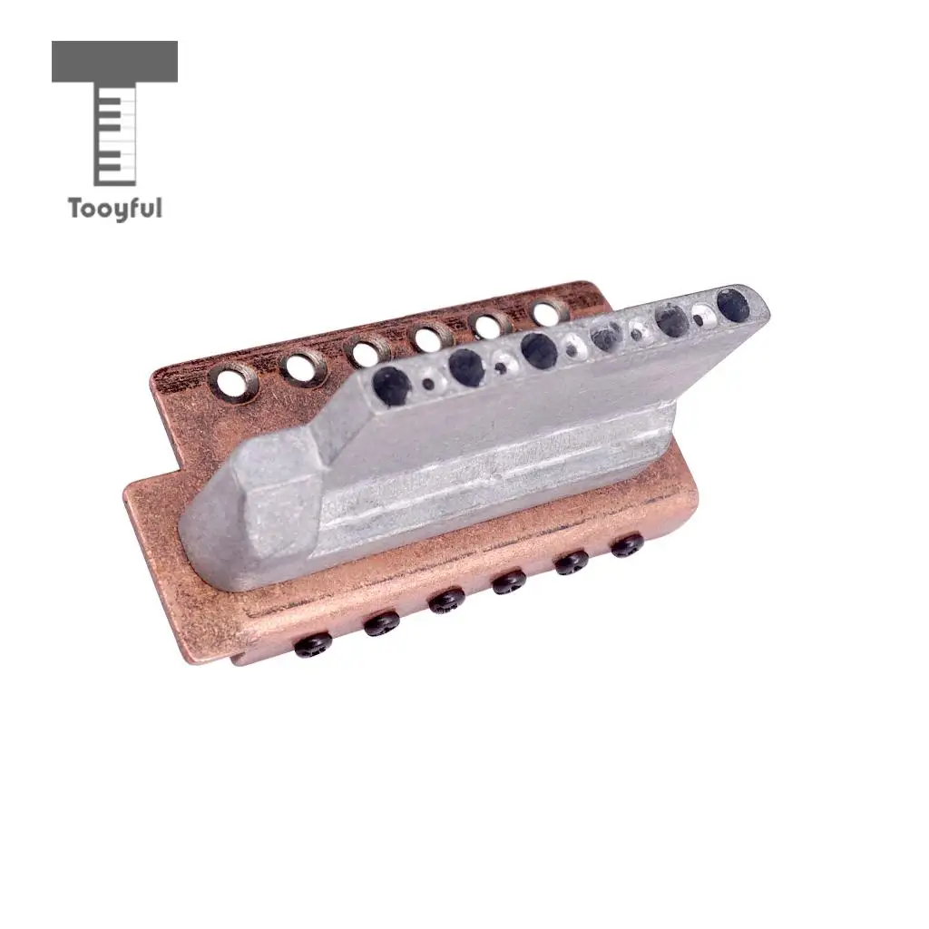 Tooyful 1 Set 6 String Guitar Tremolo Bridge with Whammy Bar Hook Wrench Screws for Strat ST Electric Guitar Parts