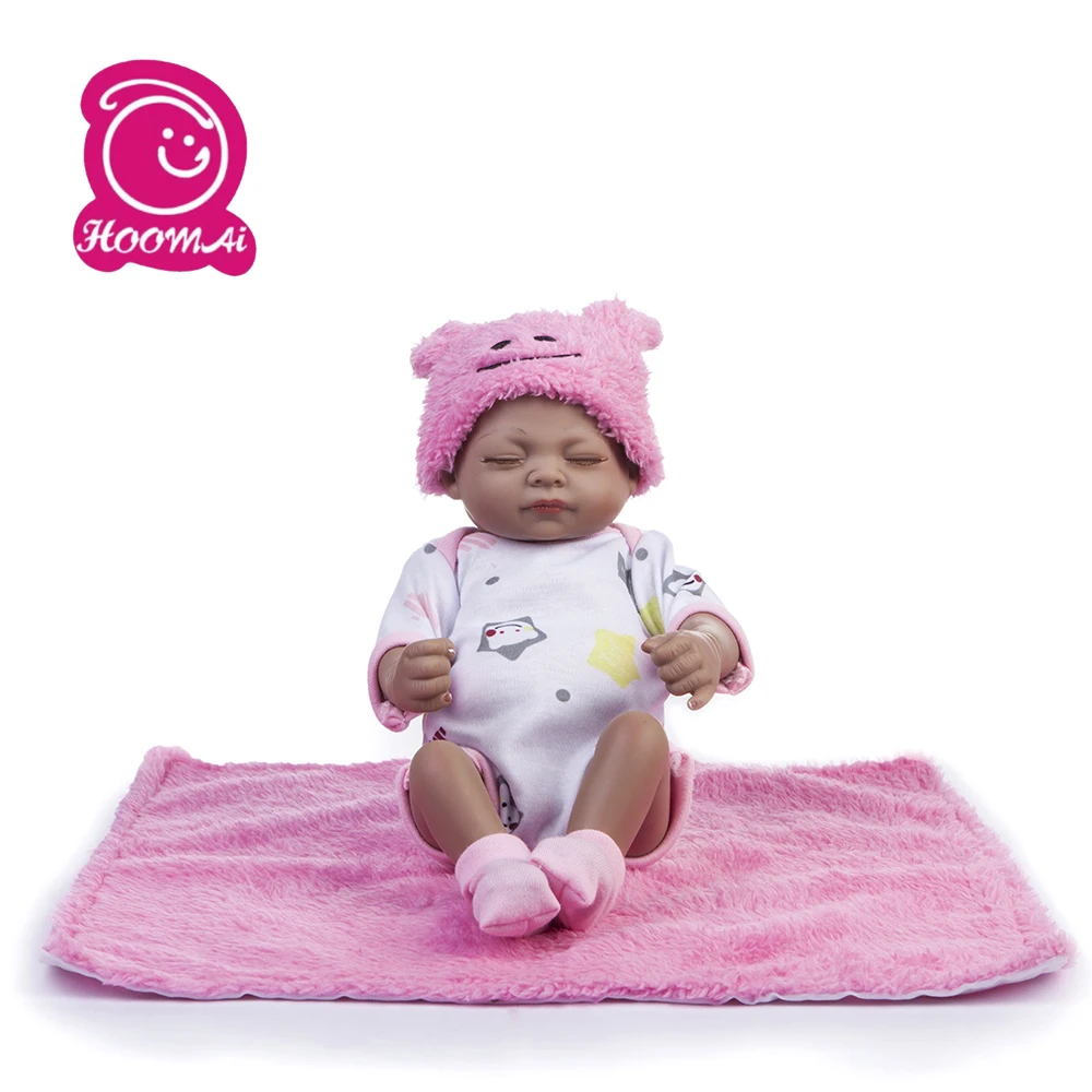 

28cm Mini Sleeping Baby Dolls Girl Full Silicone Vinyl 11 Inch Realistic Newborn Doll Reborn Lifelike Babies For Kids Playmate