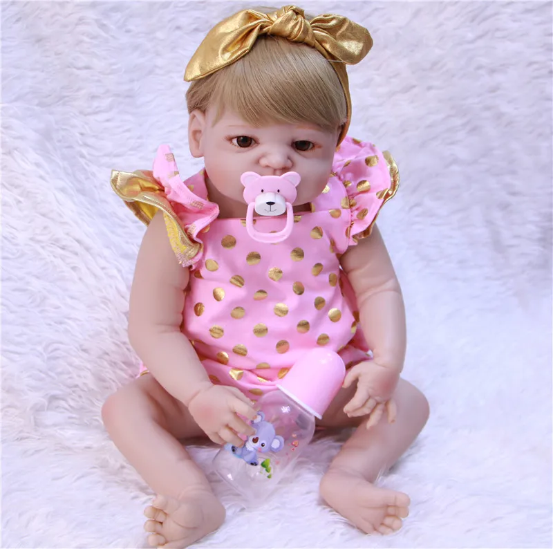 55 см силиконовая кукла для новорожденных девочек bebe alive simulation bb Reborn подарок на