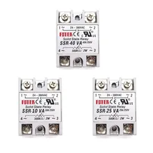 Solid State Relay 12v 24v SSR-10VA SSR-25VA SSR-40VA 10A 25A 40A Relais Regulator AC SSR 10VA 25VA 40VA Rele Power Supply Solid State Relay 12v 24v SSR-10VA SSR-25VA SSR-40VA 10A 25A 40A Relais Regulator AC SSR 10VA 25VA 40VA Rele Power Supply