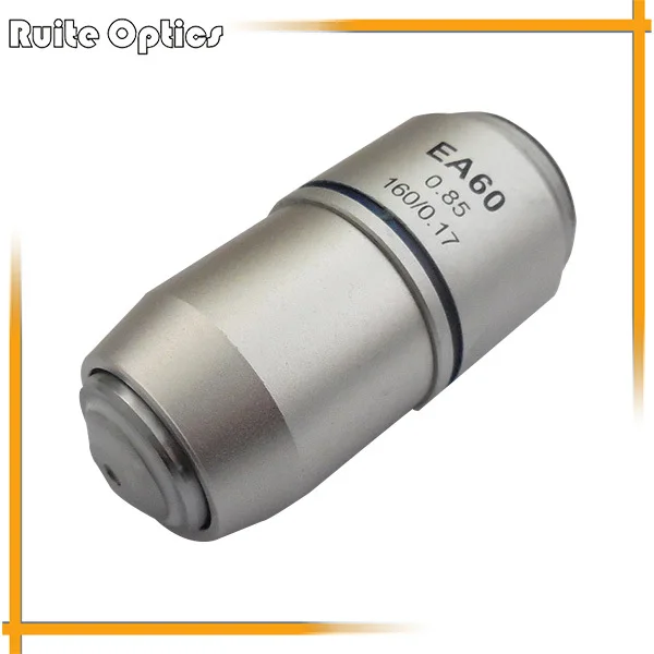 

Standard microscope object lens EA60x 160/0.17 Achromatic Objective Lens for Bio-microscope used in education lab hospital