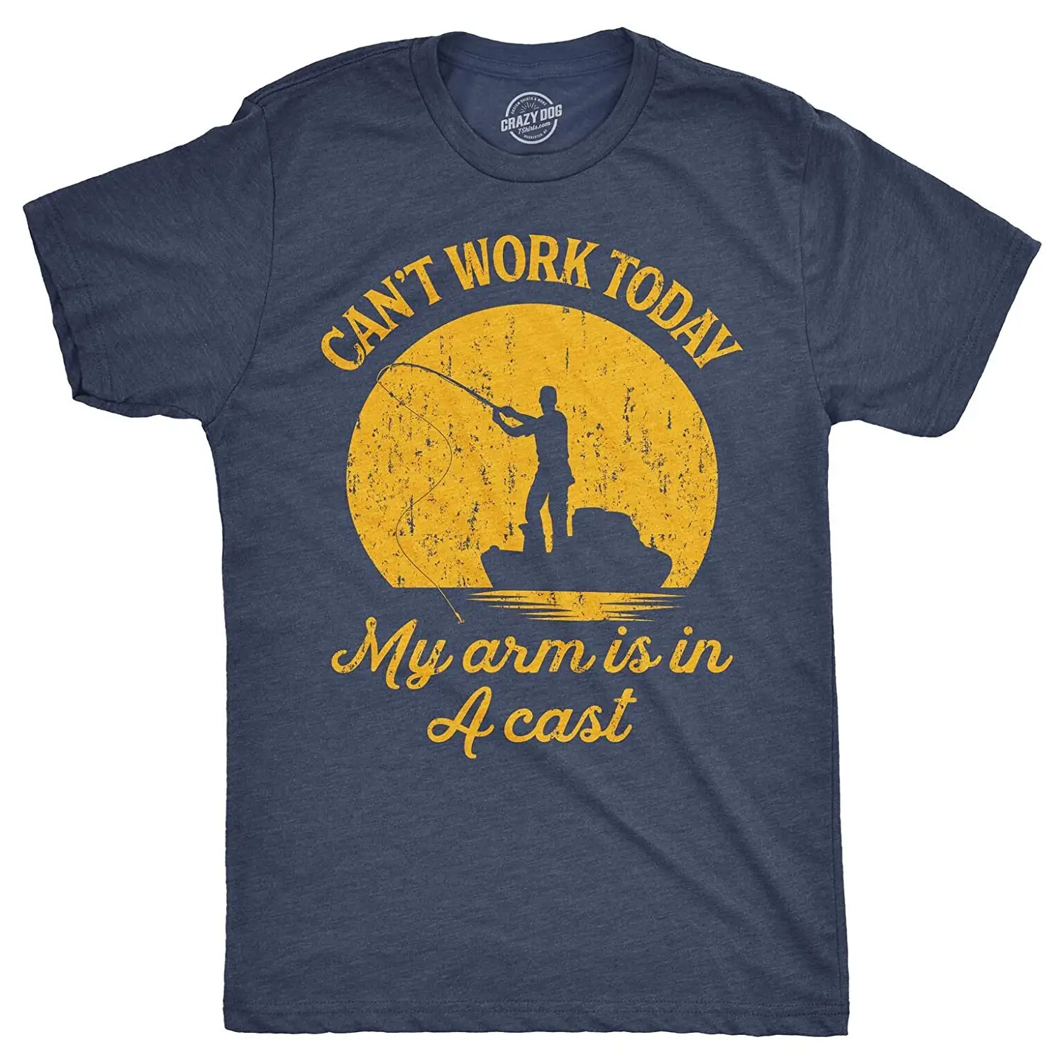 Buy Mens Can t Work Today Arm is in A Cast T shirt Funny Fathers Day Fishing Tee for Guys Fashion T Shirt Men Clothing