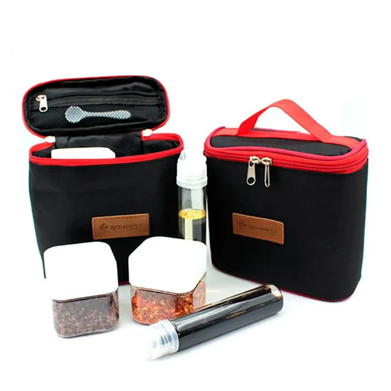 

8pcs Outdoor Camping Spice Jar Seasoning Box Suit Portable Barbecue Pots Kit Favoring Tanks Taste Suit Condiment Bottles Set