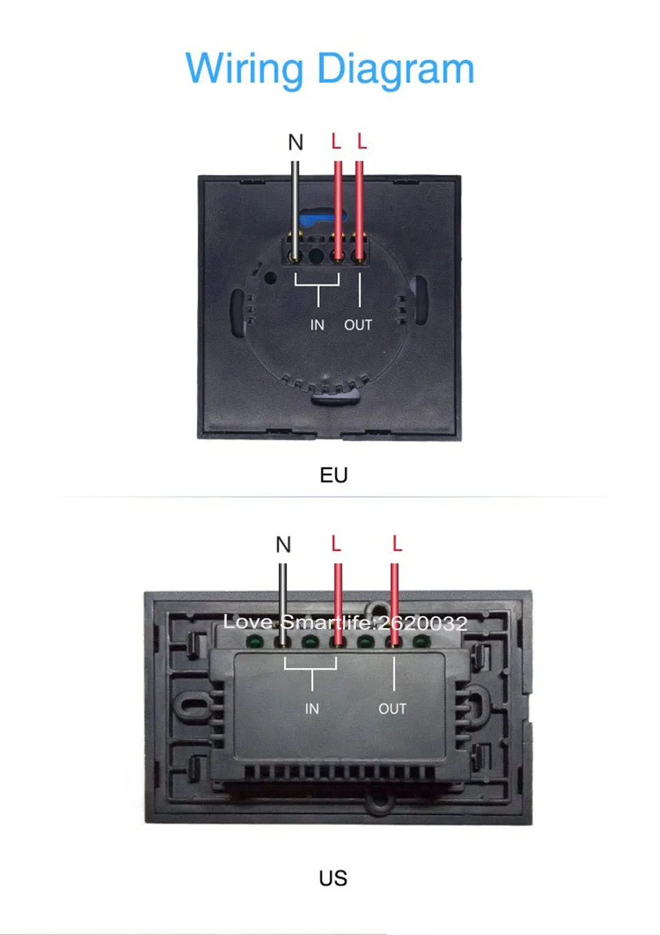 US EU Type Sonoff Wifi Touch Glass Panel Switch Smart Home Remote Control Wifi Switch 1 gang 1 way Home Automation Ewelink APP-6