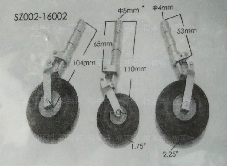 1 комплект из алюминиевого сплава Анти шок ноги шасси с колесами SZ002-16002 для RC самолета