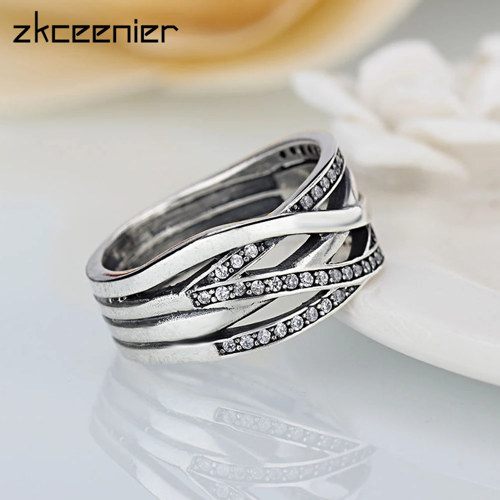 Подлинные покрытые серебром «любовь навсегда» сердце бренд палец кольцо для женщин Свадебные модные ювелирные изделия аксессуары подарок - Цвет основного камня: PR0024