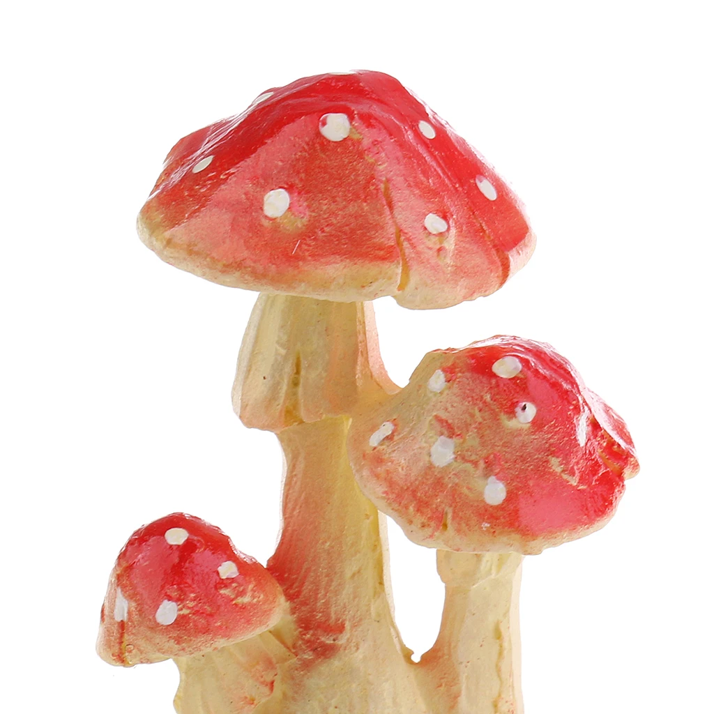 Home Garden Yard Mushroom Figure for Terrarium Moss DIY Doll House Accessory