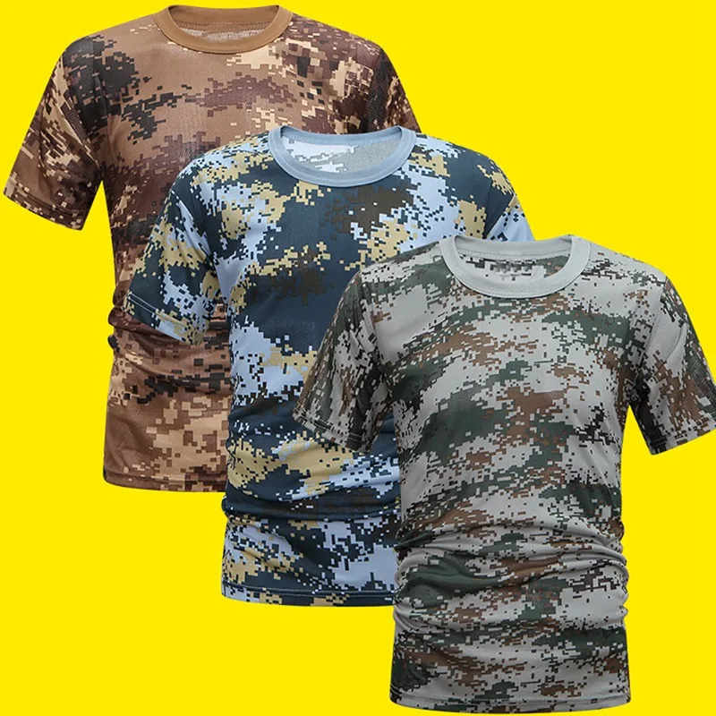 

Camouflage T-Shirt Short Sleeve Women Men Quick Dry Breathable Army Tactical Compression Shirt Fitness Casual Tee Tops Apparel