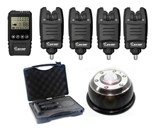 Waterproof Wireless Digital Carp Fishing Bite Alarm Set 4 Bite Alarms 1 touch shock Receiver 1