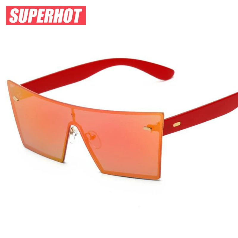 

2017 New Flat top square sunglasses men brand designer color coating Frameless sunglasses women tuttolente superstar sunglasses