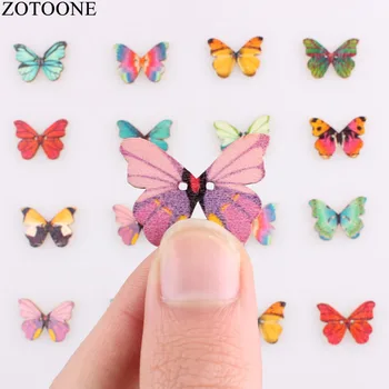 

ZOTOONE DIY Buttfly Wood Button For Clothing Scrapbooking Accessories Handmade Wooden Snap Buttons Mix Sewing Supplies Wholesale