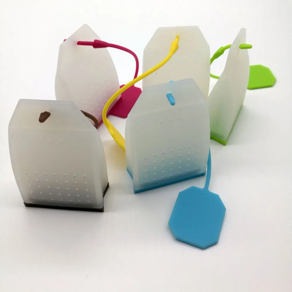 

Tea Infusers School bag Tea Bag Food Grade Leaf Herbal Spice Filter Strainers Creative Filter Loose Silicone Diffuser
