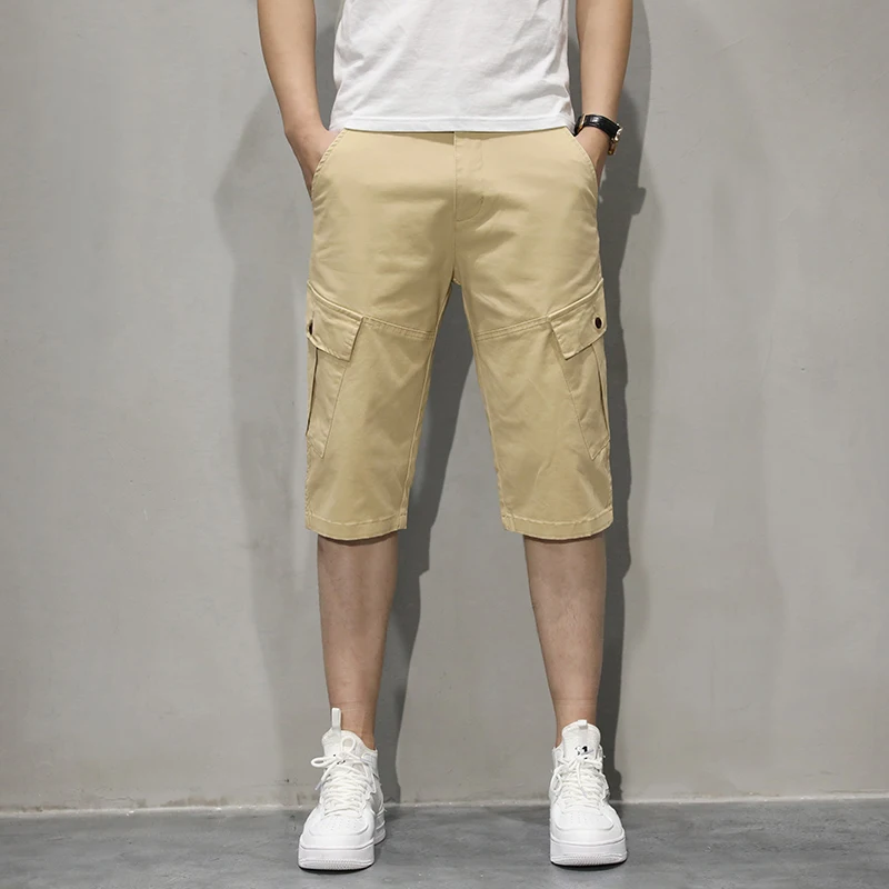 

2019 Summer Men's Cargo Shorts Casual Military Shorts Fashion Pockets Classic Lattice Wash Shorts ZX910