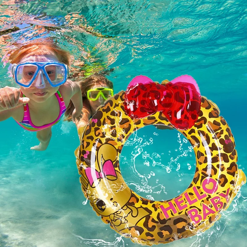 Безопасный надувной круг для купания ребенка кольцо младенец поплавок круг Игрушки для ванны милый мультфильм шаблон дети ребенок плавать кольцо