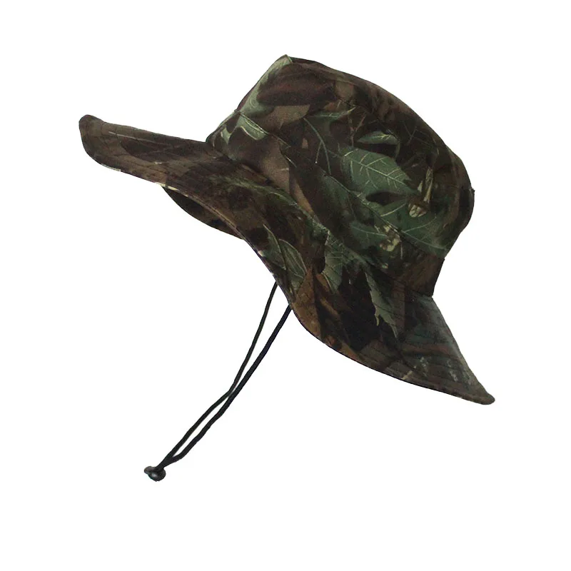 Men Short Brim Camouflage Army Cap Sun Bucket Boonie Hat Camo
