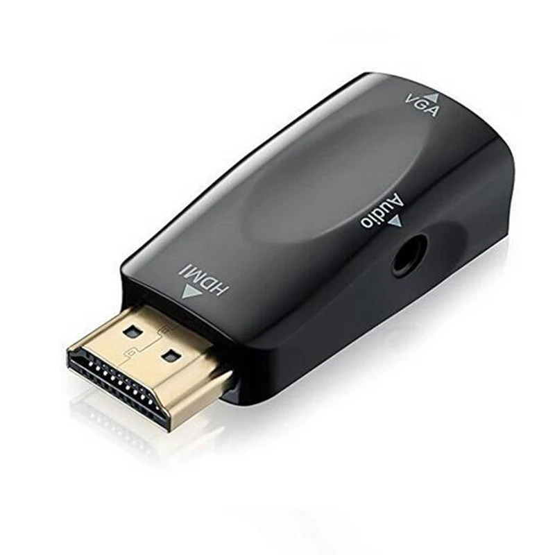 Адаптер MOONBIFFY HDMI в VGA кабель конвертер с аудиокабелем поддержка HD 1080P для ПК