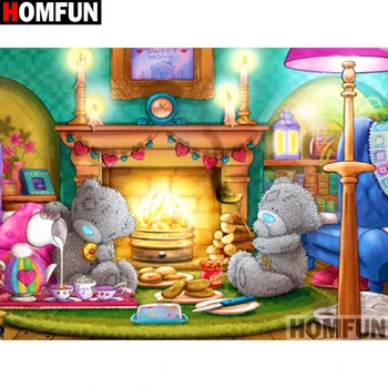 

HOMFUN Full Square/Round Drill 5D DIY Diamond Painting "Cartoon bear" Embroidery Cross Stitch 5D Home Decor A15689