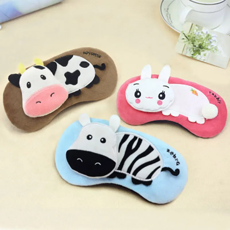 

Bunny Zebra Cow Deer Sleeping Eyepatch 3d Animal Eyeshade Cover Soft Portable Blindfolds For Sleep Girls /Child Gift No Ice Bag