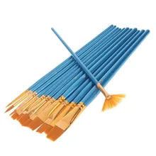 12 шт. Профессиональные Нейлоновые волосы акварельные художники наборы кистей для рисования масляные краски