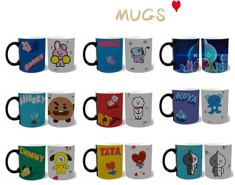 

[MYKPOP]SHOOKY KOYA CHIMMY RJ Love Yourself Mug Coffee Water Milk Ceramic Cup Creative KPOP Fans Collection SA18061019