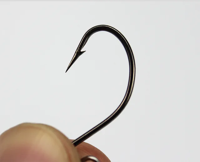 Black Worm In Fingerblack Nickel Worm Hooks 2.5cm - High Carbon Steel Soft  Bait Fishing Hooks