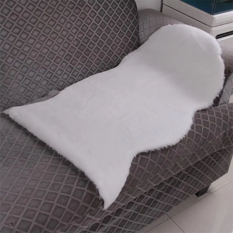 Модный белый овечий стриженый ковер, овчина, меховые коврики для спальни, белый искусственный мех, ковер