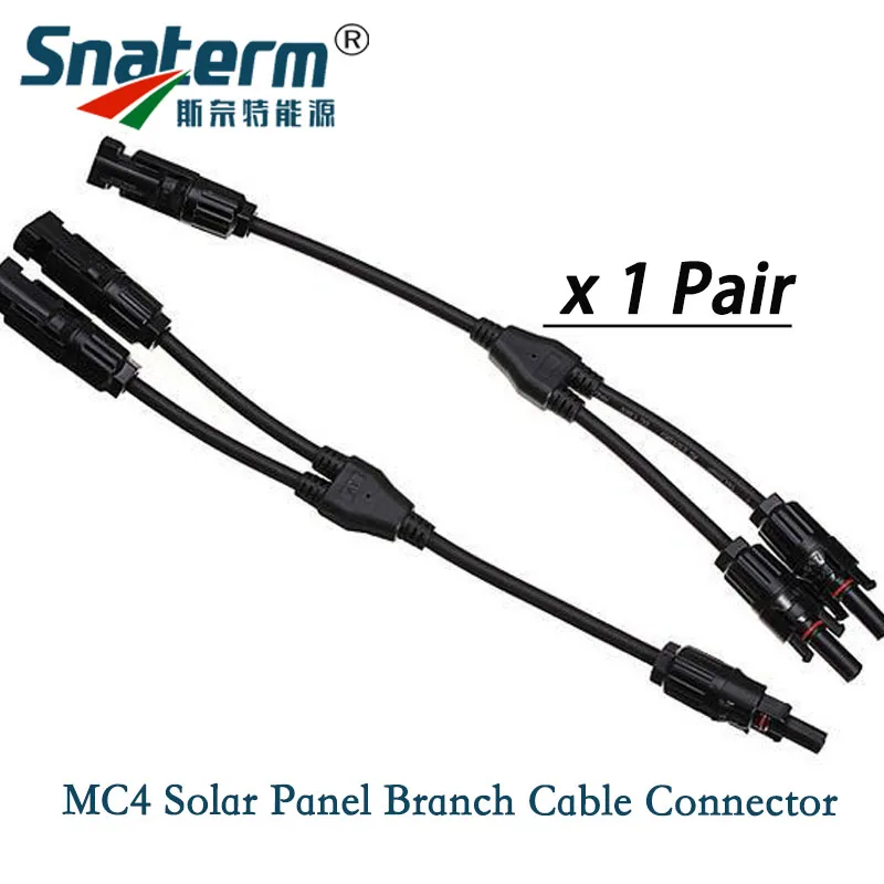 

1Pairs x Solar Connector Y branch M/M/F and F/F/M , mc4 Y 2 male 1 female and 2 female 1male Solar Panel Cable Branch Connector