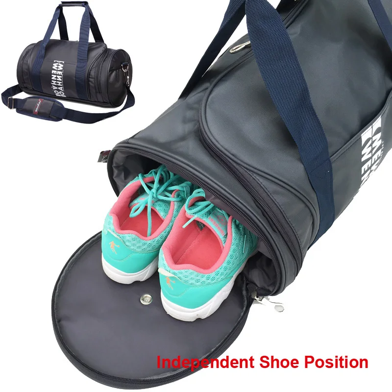 Gym Bag, Duffel Bag, Sports Gym Bag for Women and Men with Shoe Compartment - Цвет: NavyBlue Shoe M4