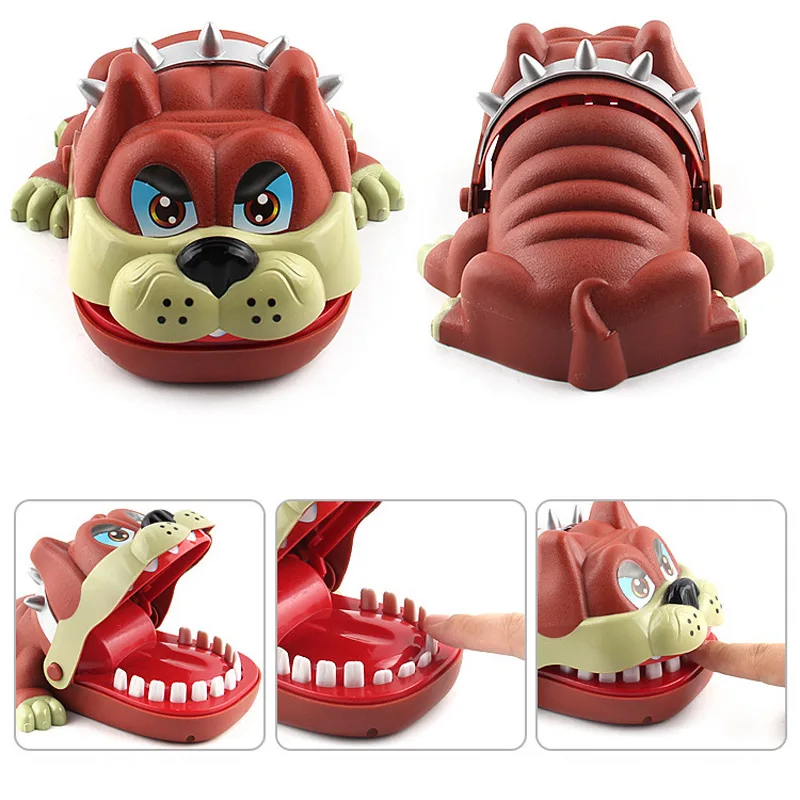 

L size Biting Dog Lucky French Bulldog Joke gadgets party Travel game for kids Children adult Family Halloween toy game