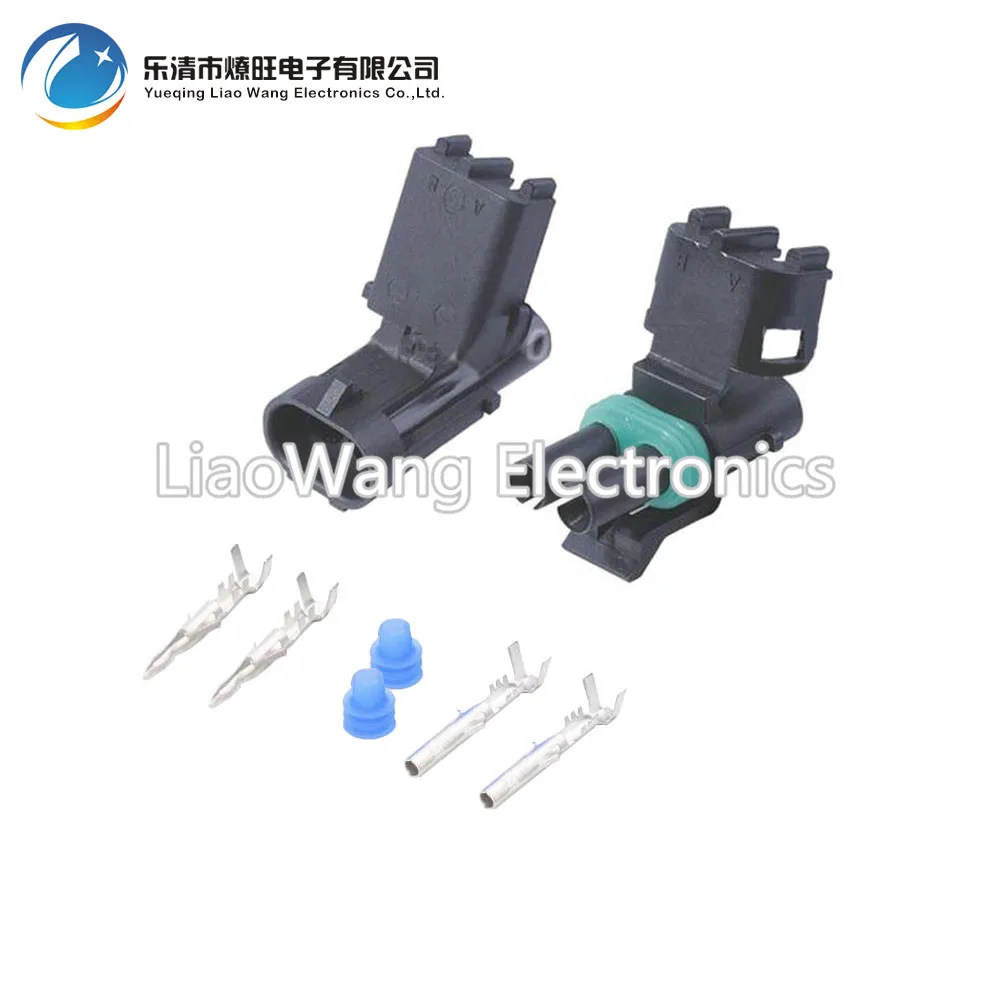 

5PCS 2 pin Automotive Connectors jacket with terminal DJ3021Y-2.5-21