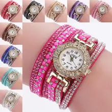 Mulheres Moda Casual Analógico Quartz Mulheres Relógio de Strass Pulseira Relógio Bonito Top marcas de relógio Ultra-fino Elegante * 3