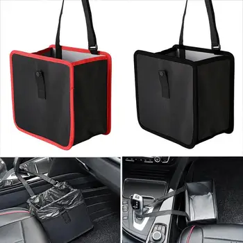 

1.85 Gallon Car Trash Bag Can Hanging Premium Waterproof Litter Garbage Bag Organizer Black Oxford colth Dustbin Storage Holder