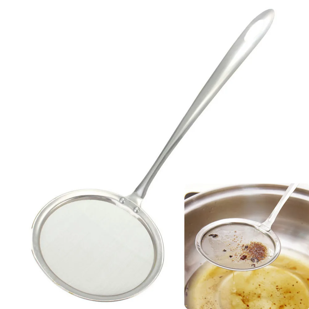 Skimmer Soup Scoop Colander Mesh Strainers Stainless Steel Colander Cooking Colander Sifter Sieve Kitchen Vegetable Strainer