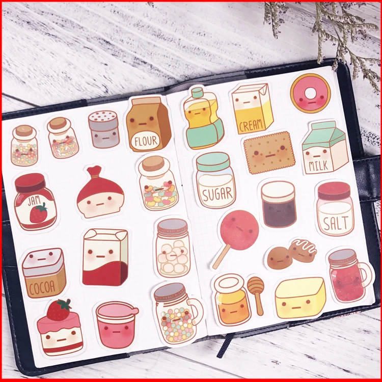 

26 pcs Delicious snack personalized scrapbook Stickers scrapbooking material personalized sticker happy planner decoration craft