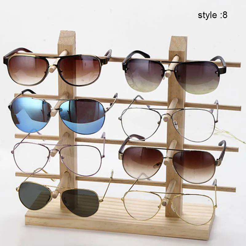 1 Pcs Wood Sunglass Display Rack Shelf Wooden Durable Eyeglasses Show Stand Holder AIC88in Men