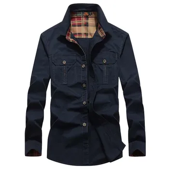 

New Korean Fashion Men Casual Shirt Long Sleeve Cotton Autumn Winter Solid Color Loose Baggy Cargo Shirt Male Clothes