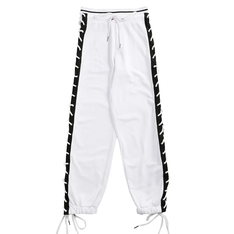 DICLOUD новые ажурные Strappy пикантные мотобрюки для женщин Мода 2018 г. высокая талия брюки для девочек женская уличная черный, белы