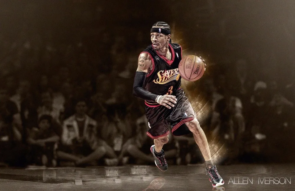  Allen Iverson Basketball NBA Great Star Silk Poster Art Bedroom Decoration  2283